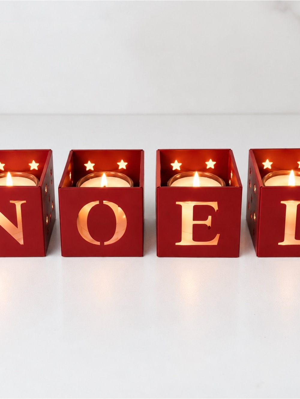 Christmas "NOEL" Decorative Candle Holders